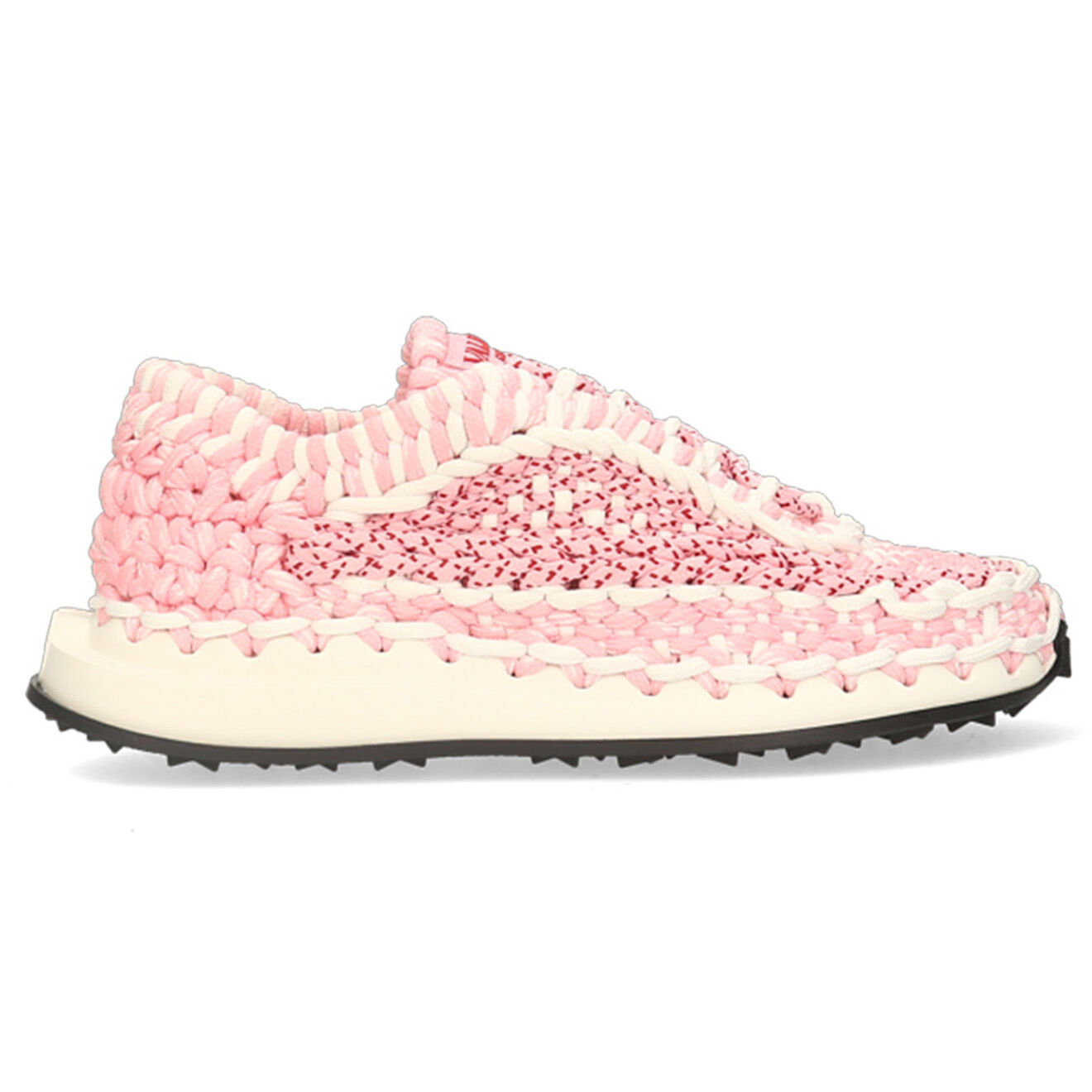 Valentino Sneakers macramé blanc/rose