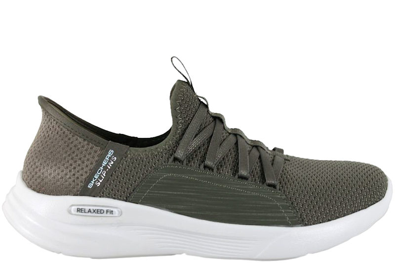 SKECHERS RELAXED FIT SPORT - BALLET CHIC GREEN SNEAKER SLIP-INS