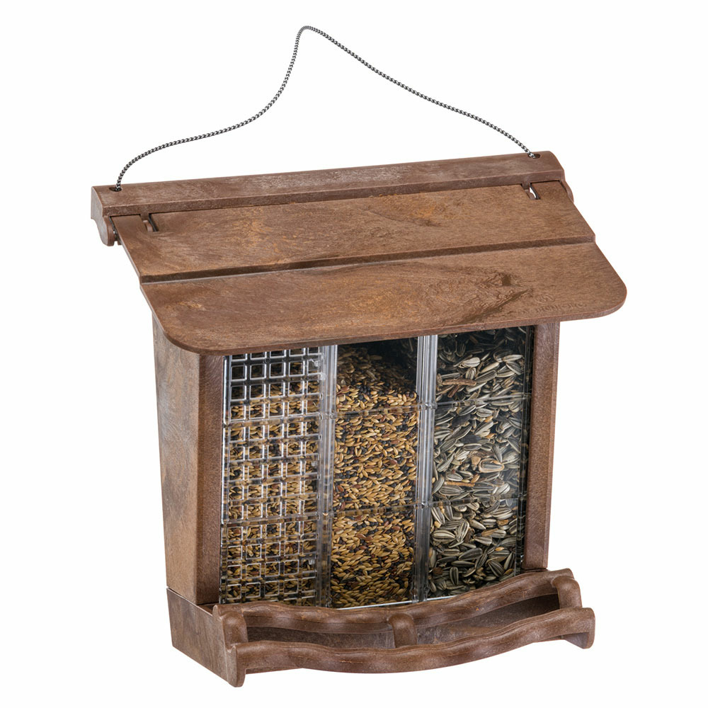 Mangeoire d'extérieur pour oiseaux sauvages jok 11, abri pour oiseaux, adaptée pour nourriture graines petites noisettes