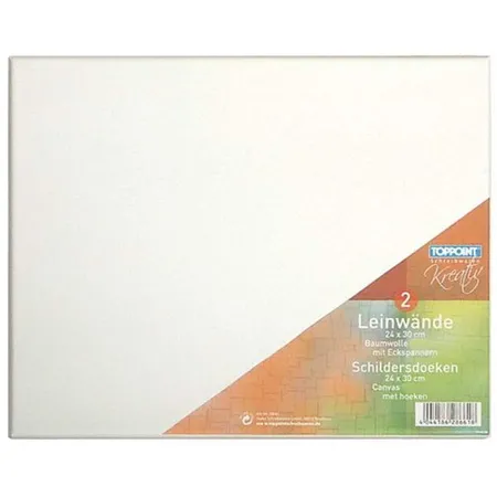 Stylex 2 Leinwände bespannte Keilrahmen 24 x 30 cm