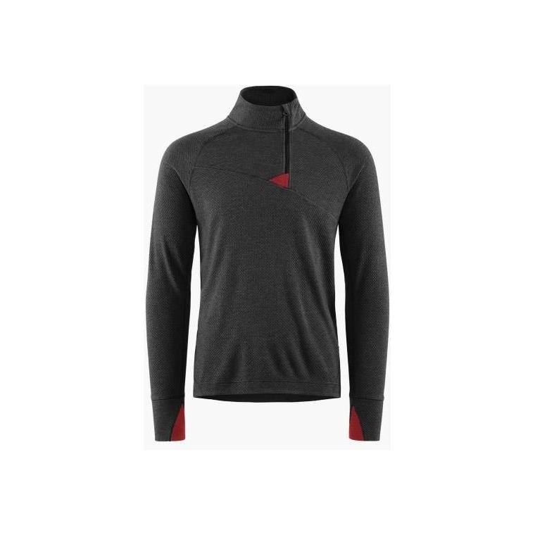 Klättermusen Huge Half Zip Sweater M'S Raven/Burnt Russet