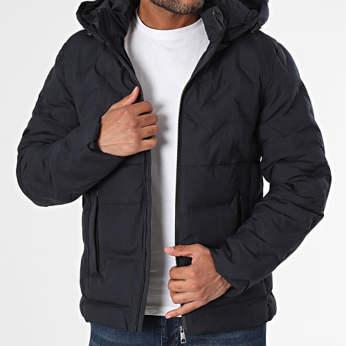 Doudoune Capuche Bleu Marine