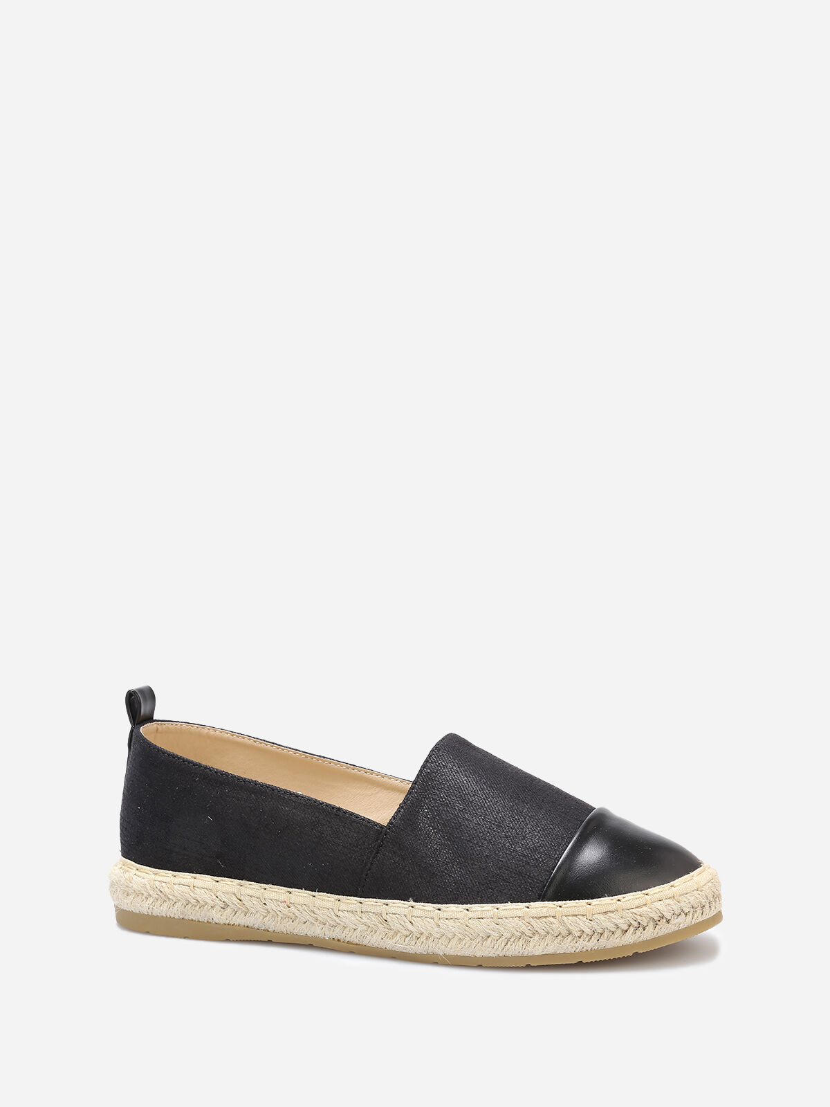 Espadrilles à détails en simili- Noir