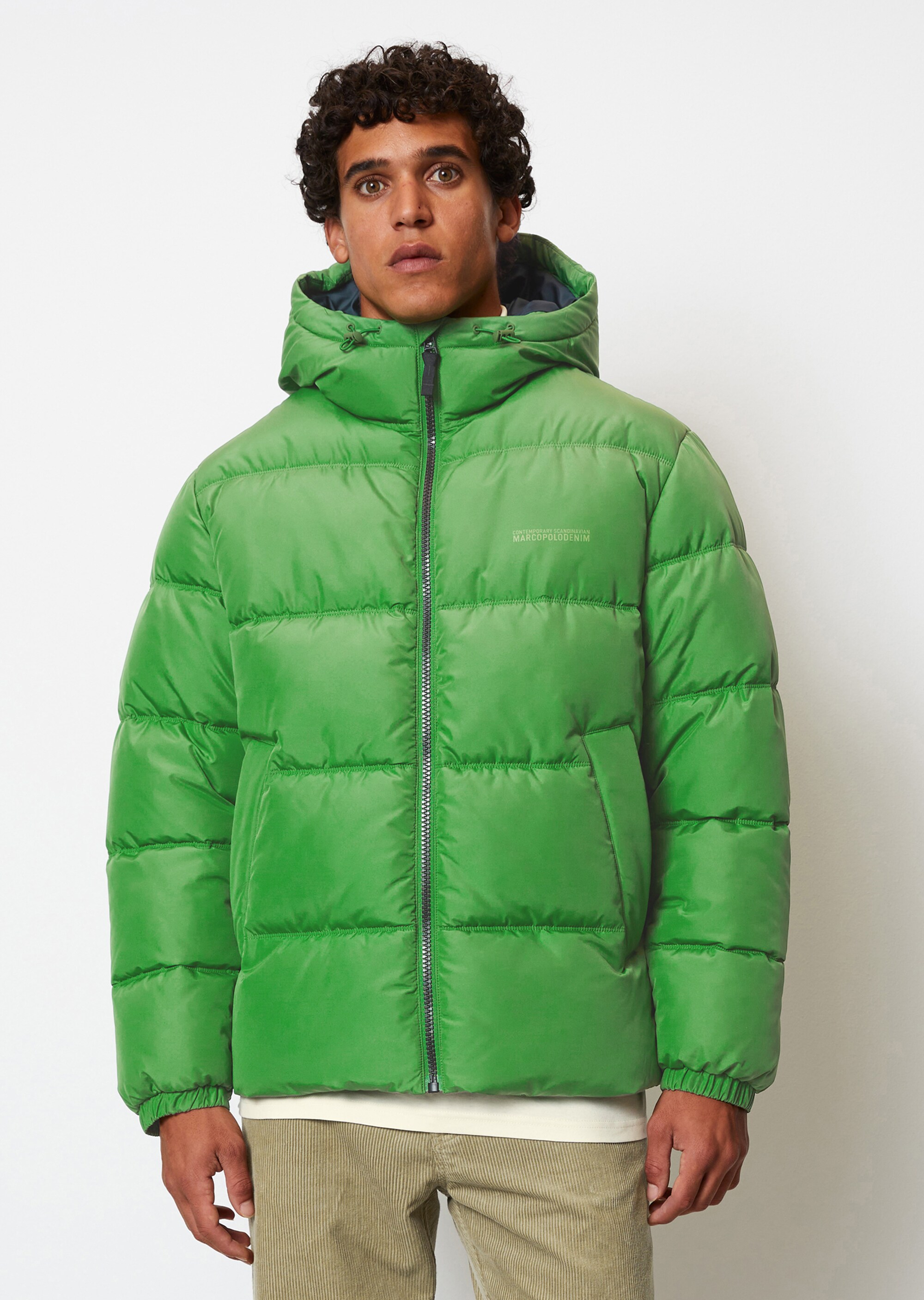 Kapuzen-Steppjacke regular mit No-Down-Wattierung