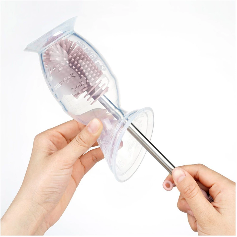haakaa® Reinigungsbürste, Set grau