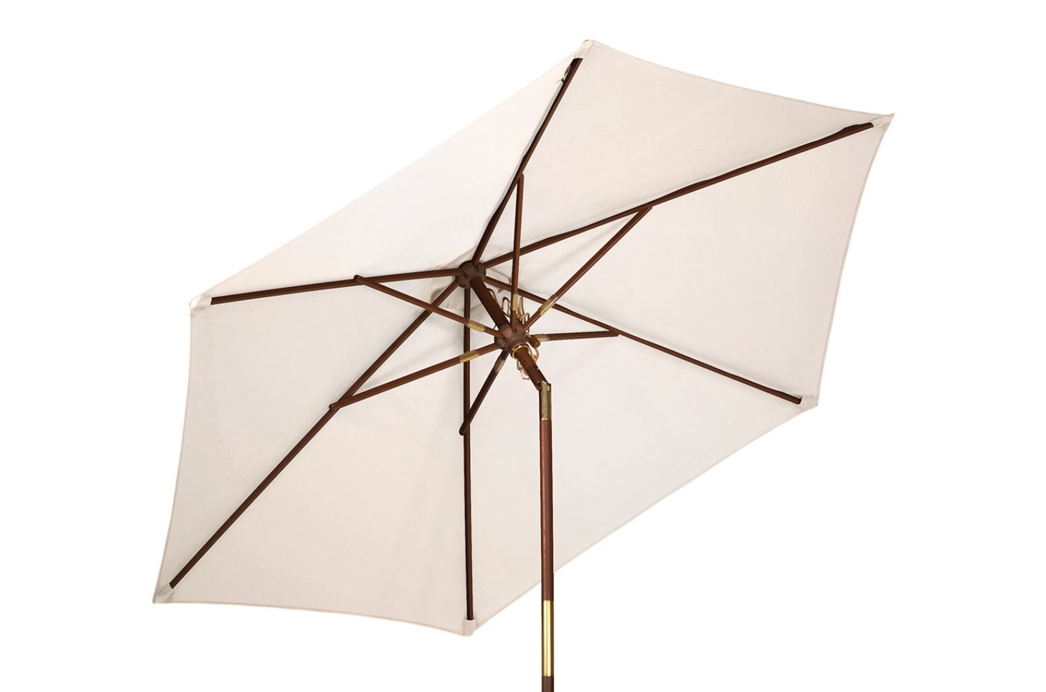 Parasol 240 cm wit naturel wit ecru crème beige kantelbaar windrooster UV-bescherming 50