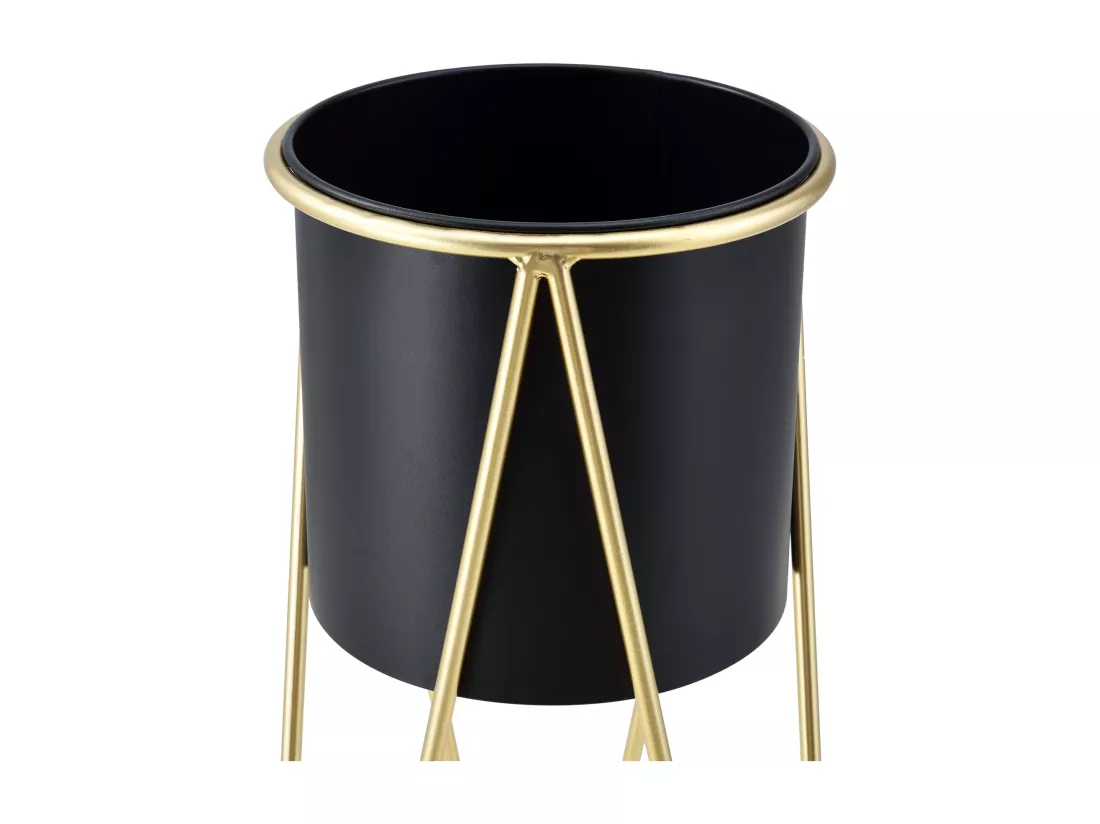Set De 2 Supports De Plante Hedera Noir Doré [en.casa]