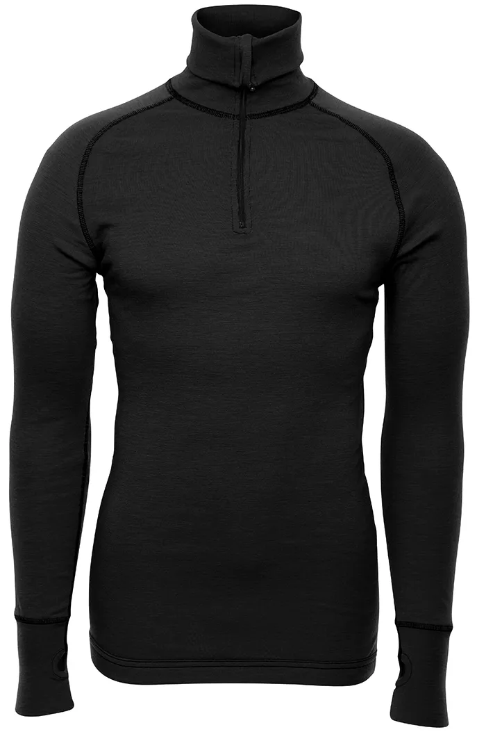 Brynje Unisex Arctic Zip Polo Shirt Black