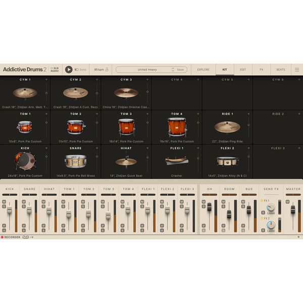 XLN Audio Addictive Drums 2 Heavy Rock Collection