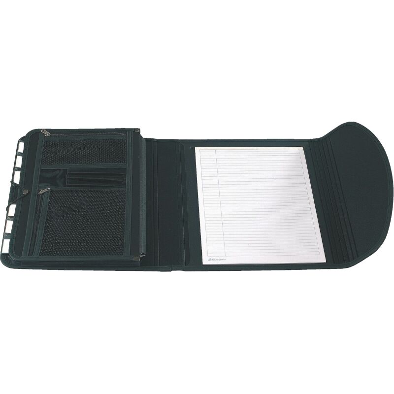 Trieur valisette plastique Exacompta Exafolio avec porte-bloc 6 onglets noir