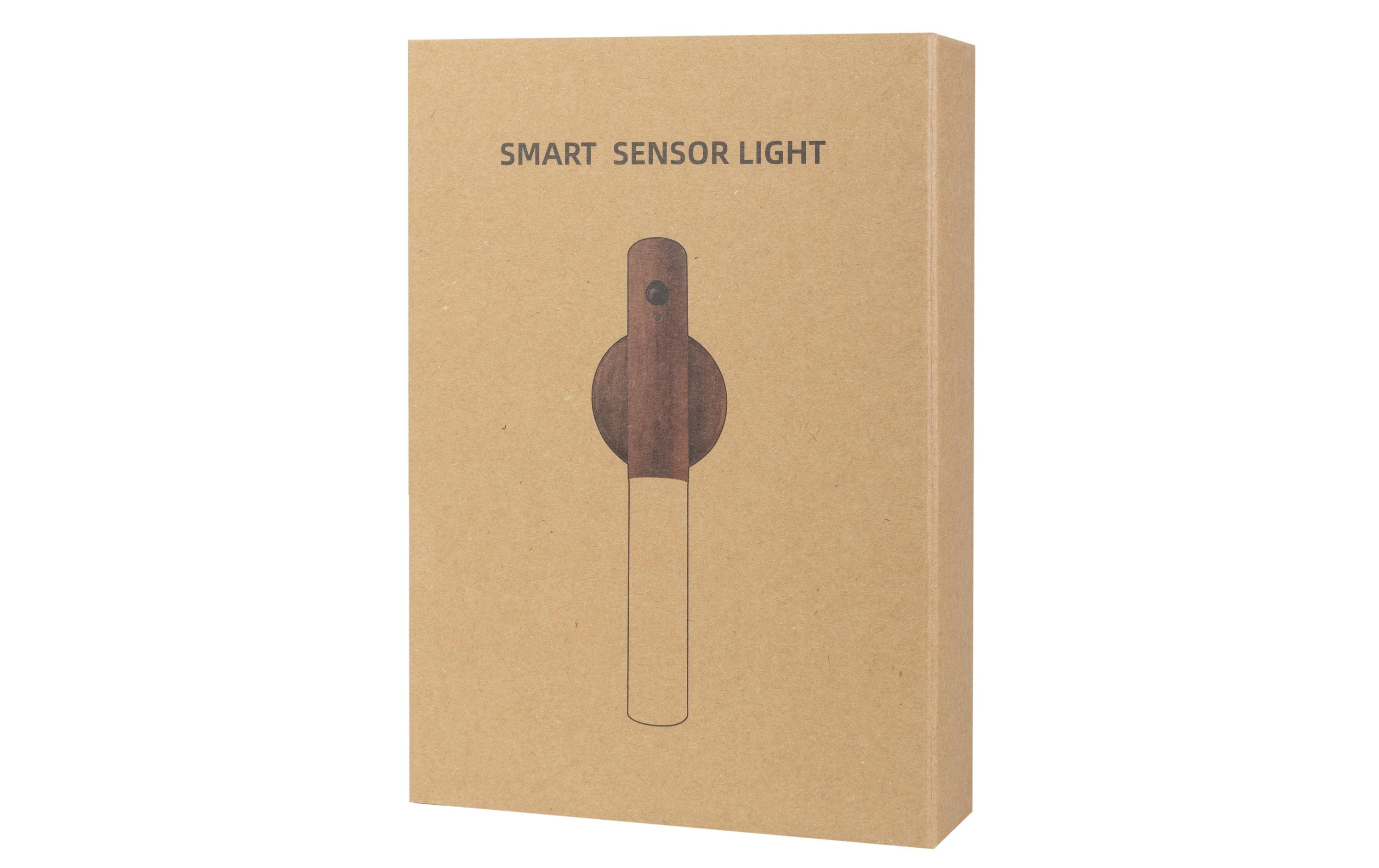 Wandleuchte mit Lichtsensor, Hellbraun, 2 Stk.Aussenwandleuchte