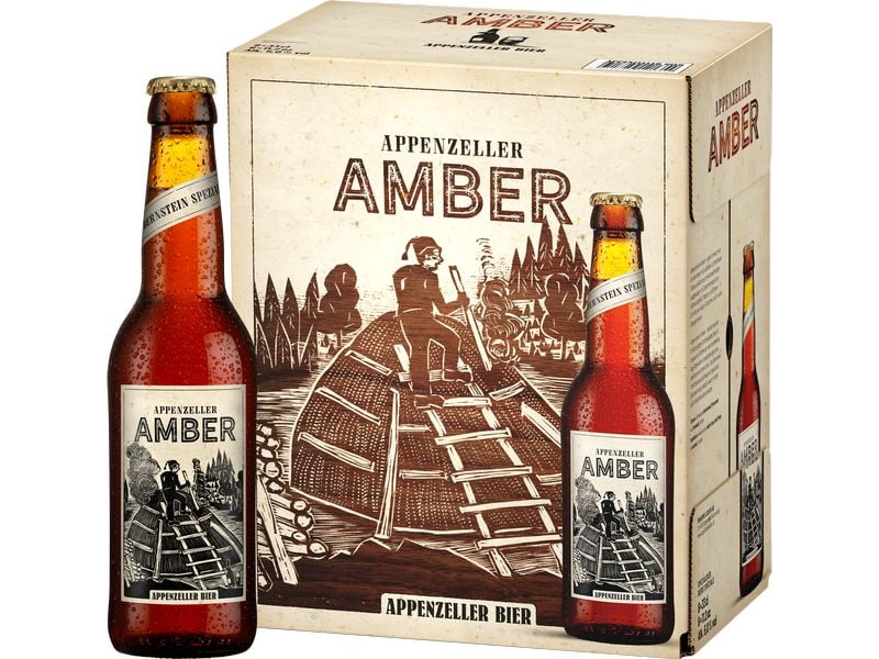 Appenzeller Bier Bier Amber 6 x 0.33 l Vollmundiges Bier
