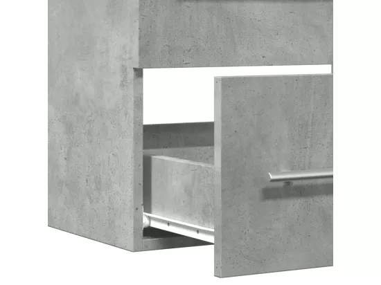 Armoire d'évier Gris béton 60x38,5x48 cm Aggloméré