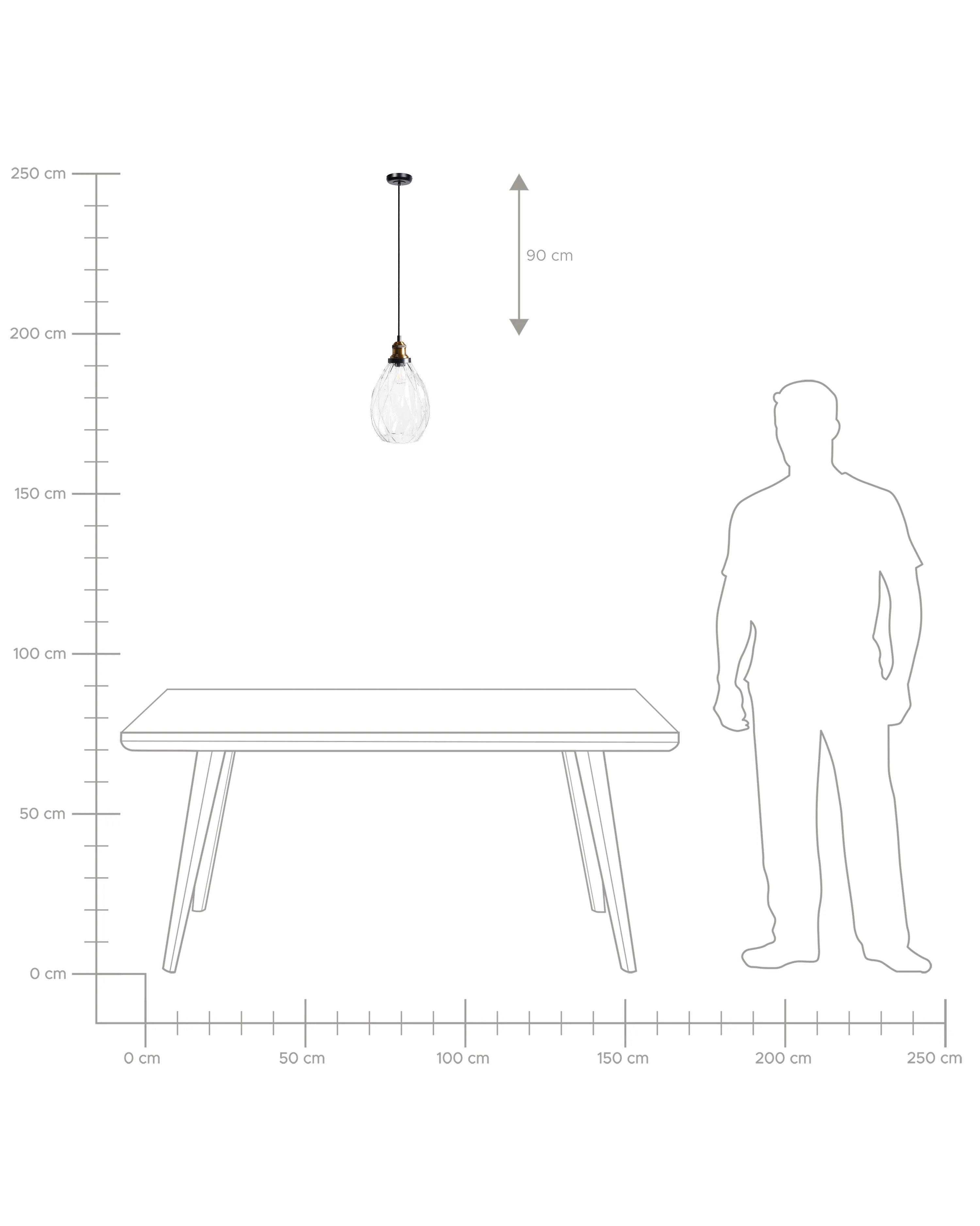 Hanglamp COOSA Glas Transparant