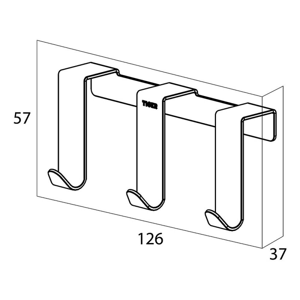 KNAGGREKKE TIGER BASIC DUSJ 12,6CM BØRSTET STÅL