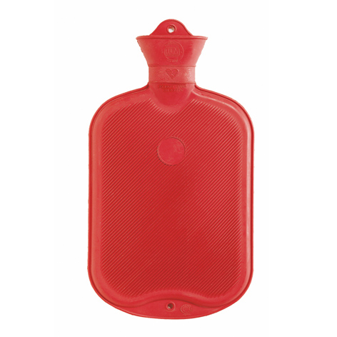 SAENGER Wärmflasche<br>1 Stück, 2l, Lamelle 1seitig rot