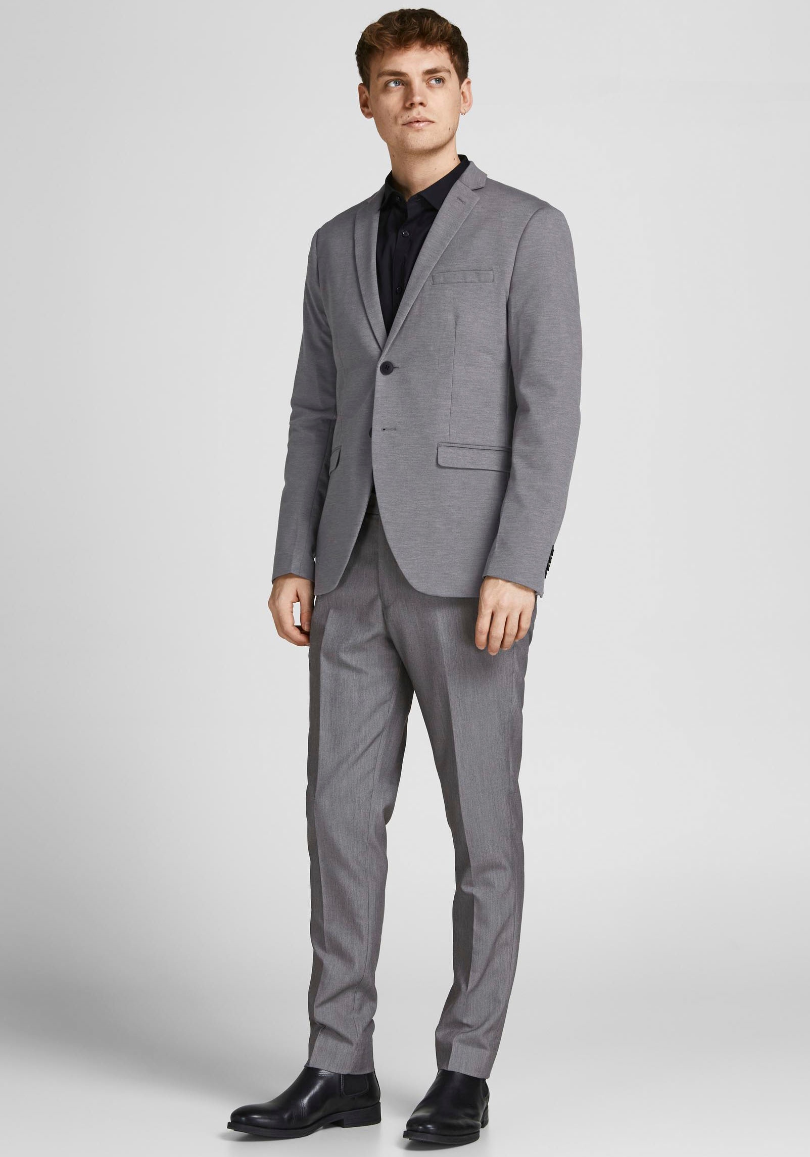 Jack & Jones Anzughose »JPRFRANCO  Hose mit schmalem Bein und cleanem Look«  meliert, modisch, slim fit, Kunstfaser