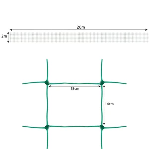 Plantenett / Støttenett for Planter - 2x20m