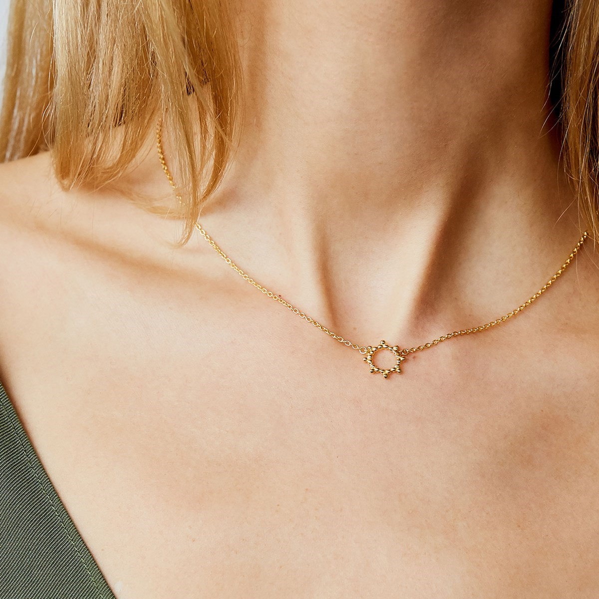 Collier en vermeil petit soleil