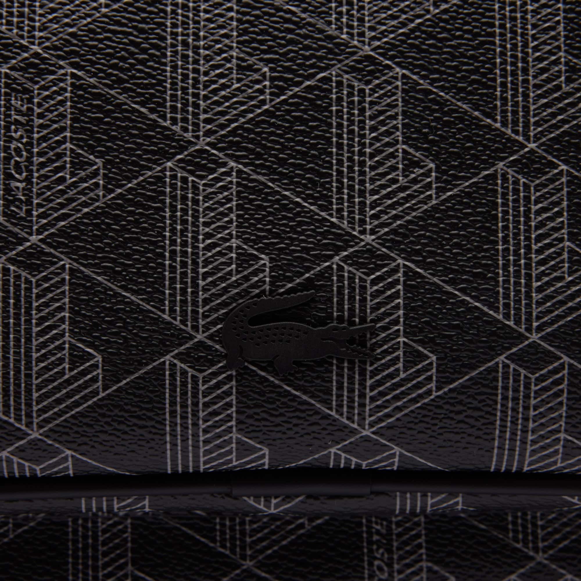 Sac à dos The Blend en toile monogramme Sacs à dos - Noir - Lacoste - Homme