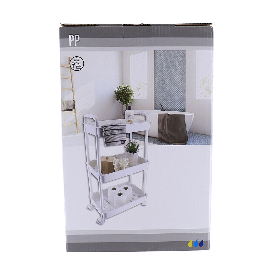 Desserte blanche 3 niveaux H 77cm