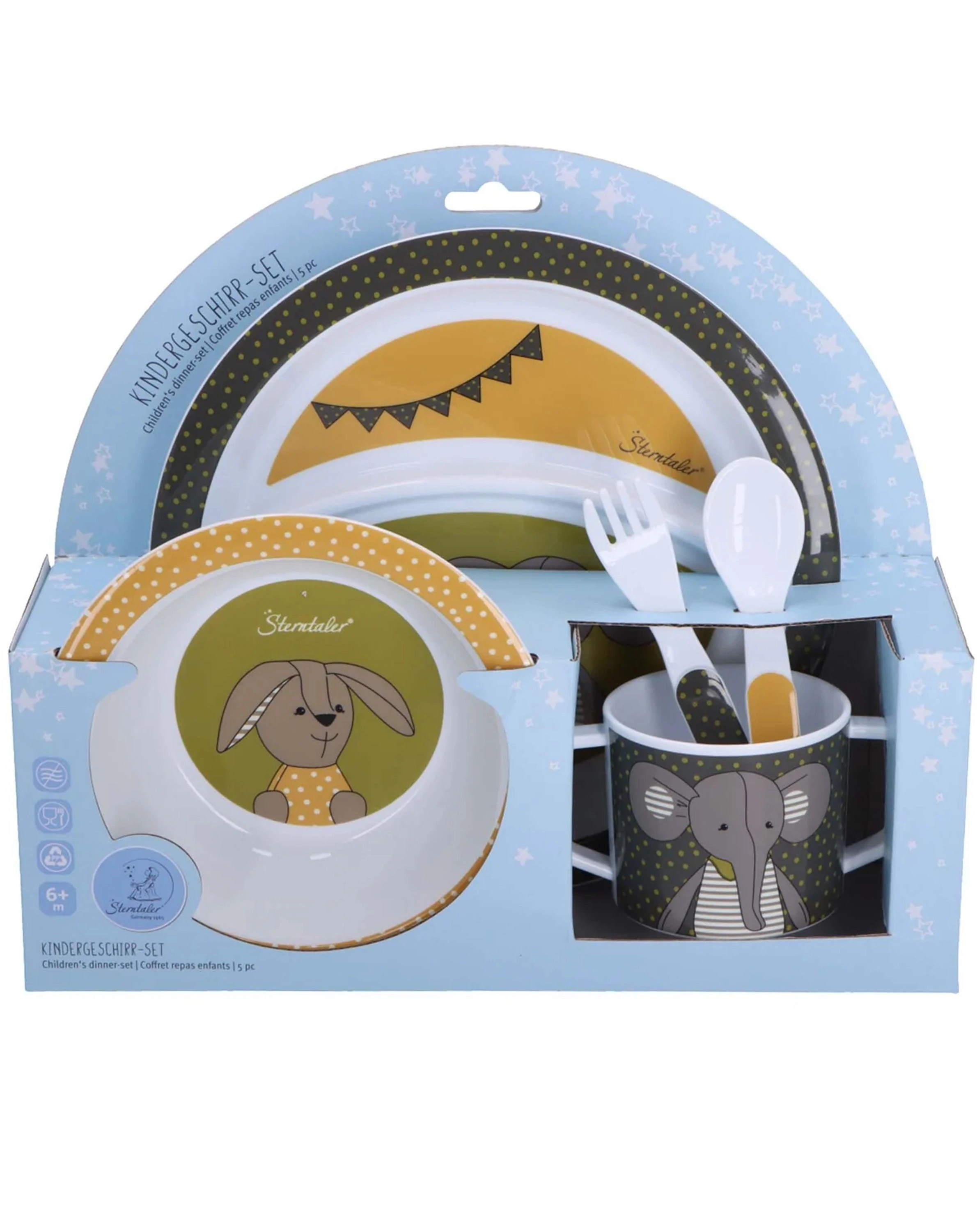 Kindergeschirr-Set EDDY & HAPPY 5-teilig