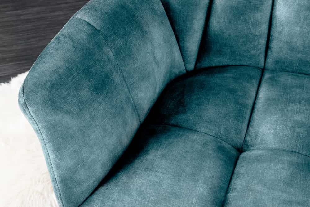 Esszimmer Sitzbank PAPILLON 165cm petrol Samt mit Lehnen schwarzes Metallgestell