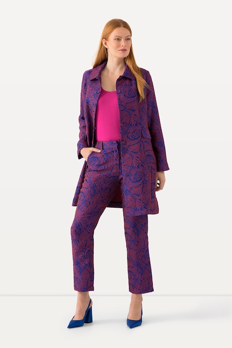 Hose Sophie, Jacquardmuster, schmales Bein, Komfortbund