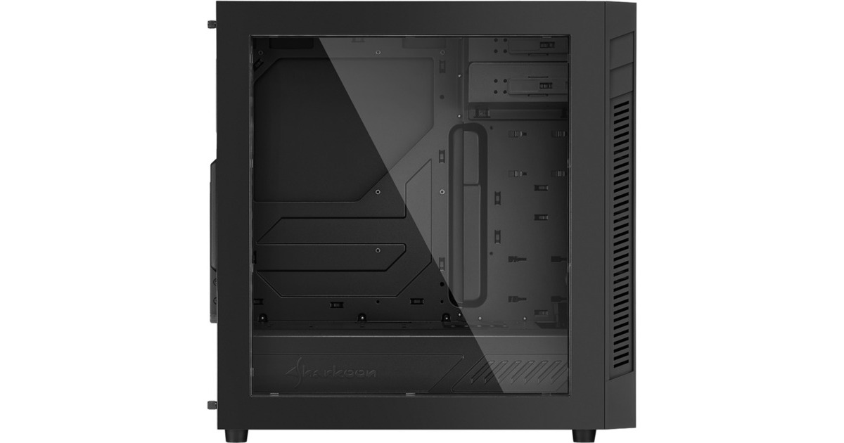 SharkoonS25-W midi tower behuizing  (Zwart | 2x USB-A | Window)