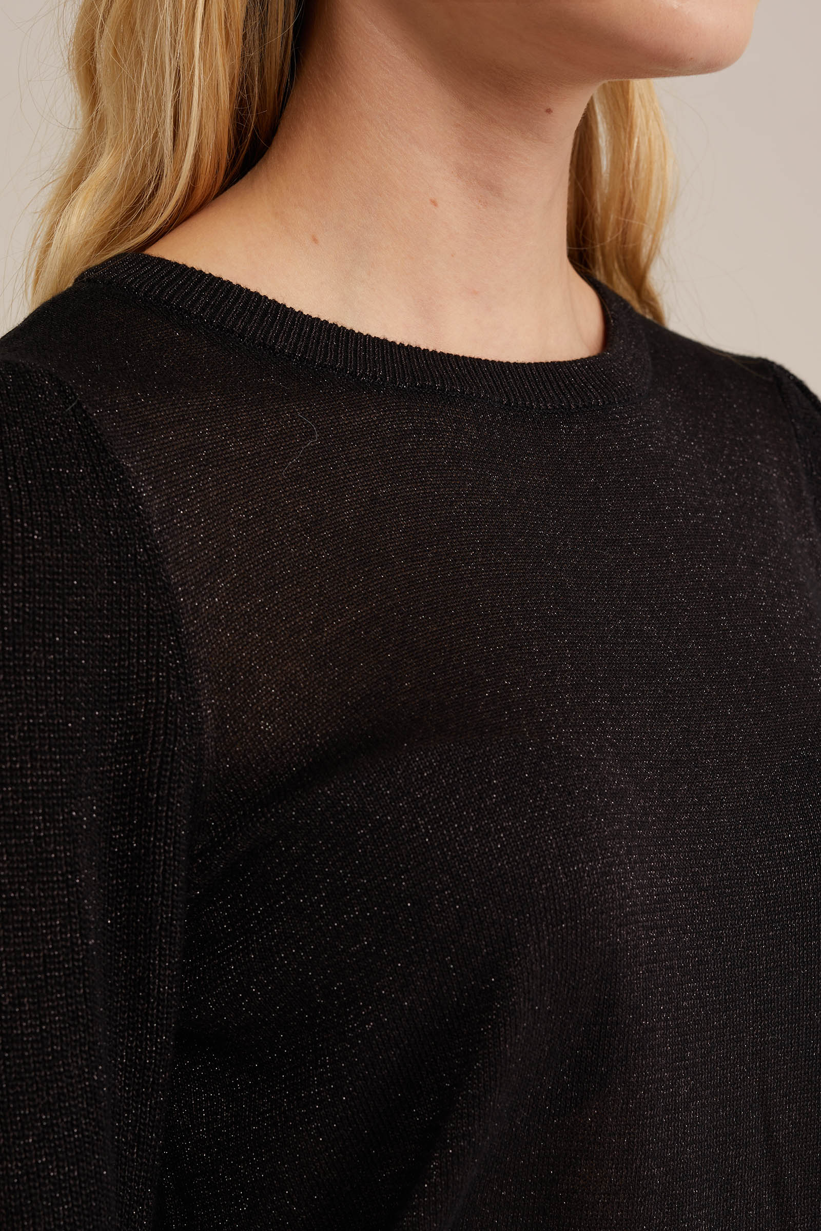 trui met glittergaren WE Fashion Zwart