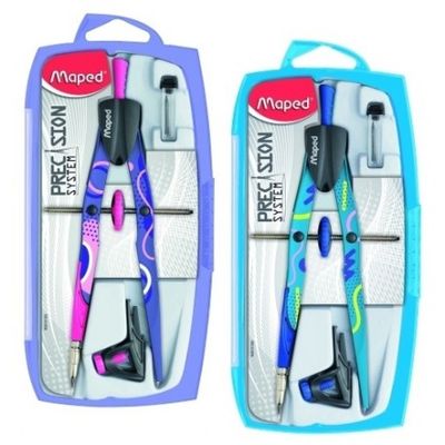 Maped Bow Precision System - Coffret compas 3 pièces - violet ou bleu