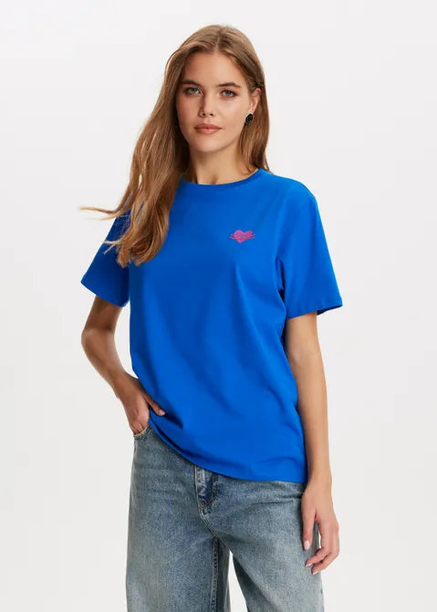 T-shirt met print mixed blauw (BLW.K)