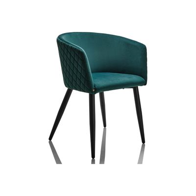 Burocean Ema - Chaise - accoudoirs - velvet polypropylene - vert canard
