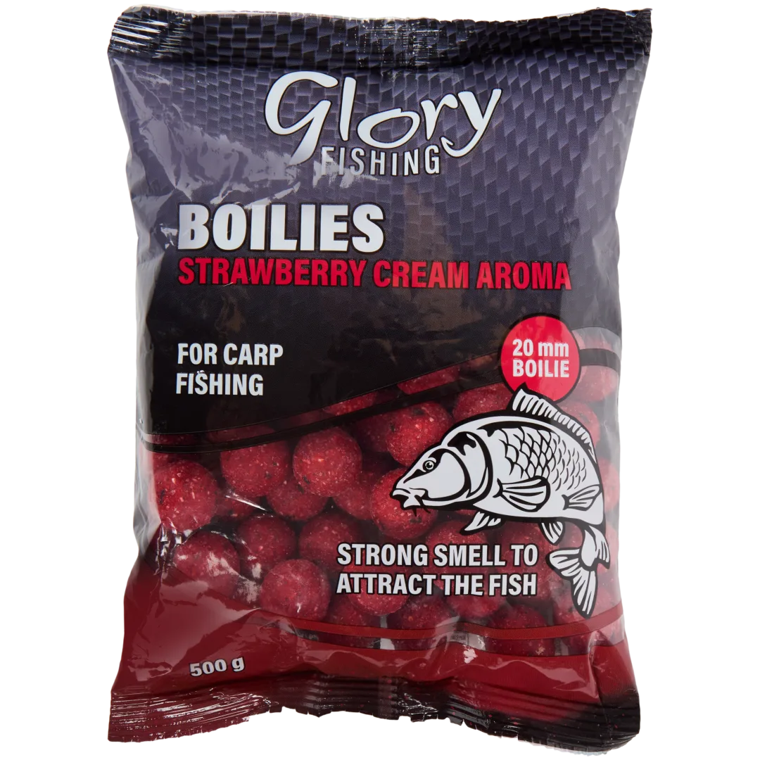 Bouillettes pour pêche à la carpe Glory Fishing Fraise
