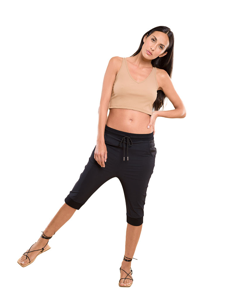HBT SUNRISE MAILLE - JUNE PANTALON SAROUEL NOIR