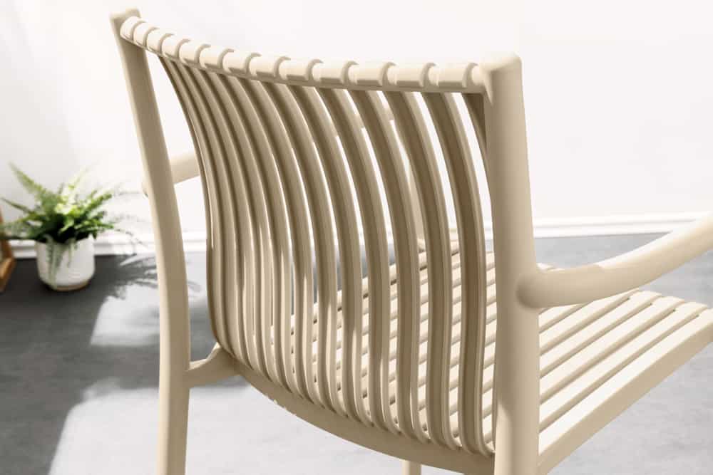In- und Outdoor Stuhl STUDIO ITALIA greige stapelbar wetterfest Gartenstuhl