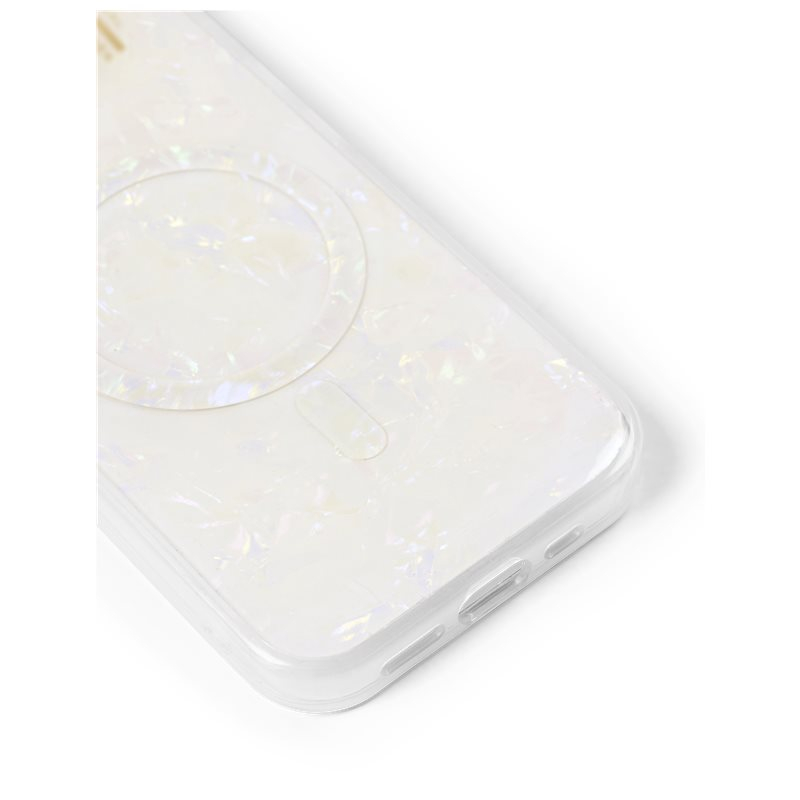 iPhone 16e / 15 / 14 / 13 MagSafe Hardcase Hülle Pearlized Case Recycled (IDPLCMS-I2361-10) - Weiss