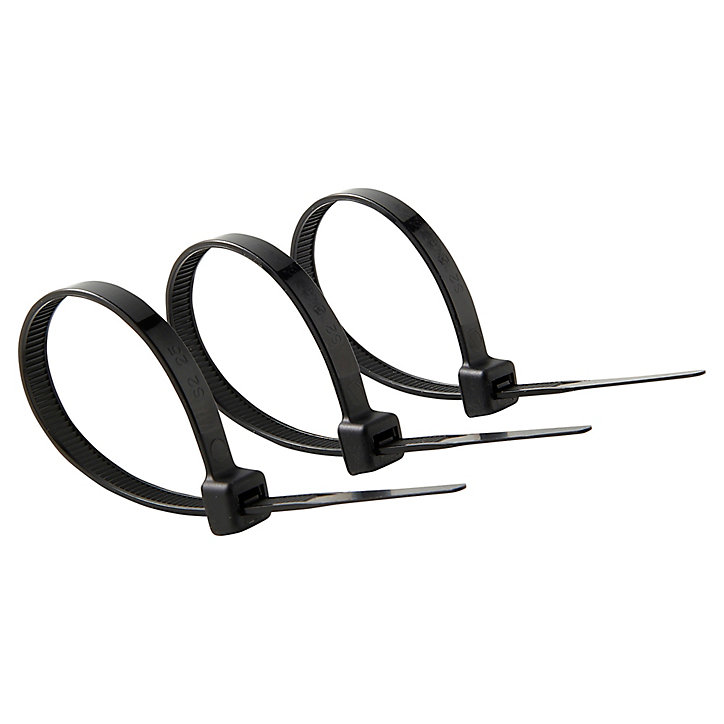 100 colliers de serrage en nylon Diall 6 x 175 mm noir