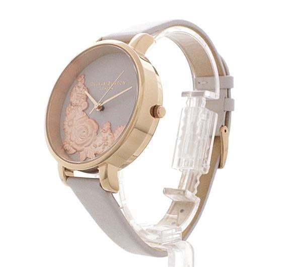 Olivia Burton Pink Dials Stainless Steel Fashion Analogue Quartz Watch