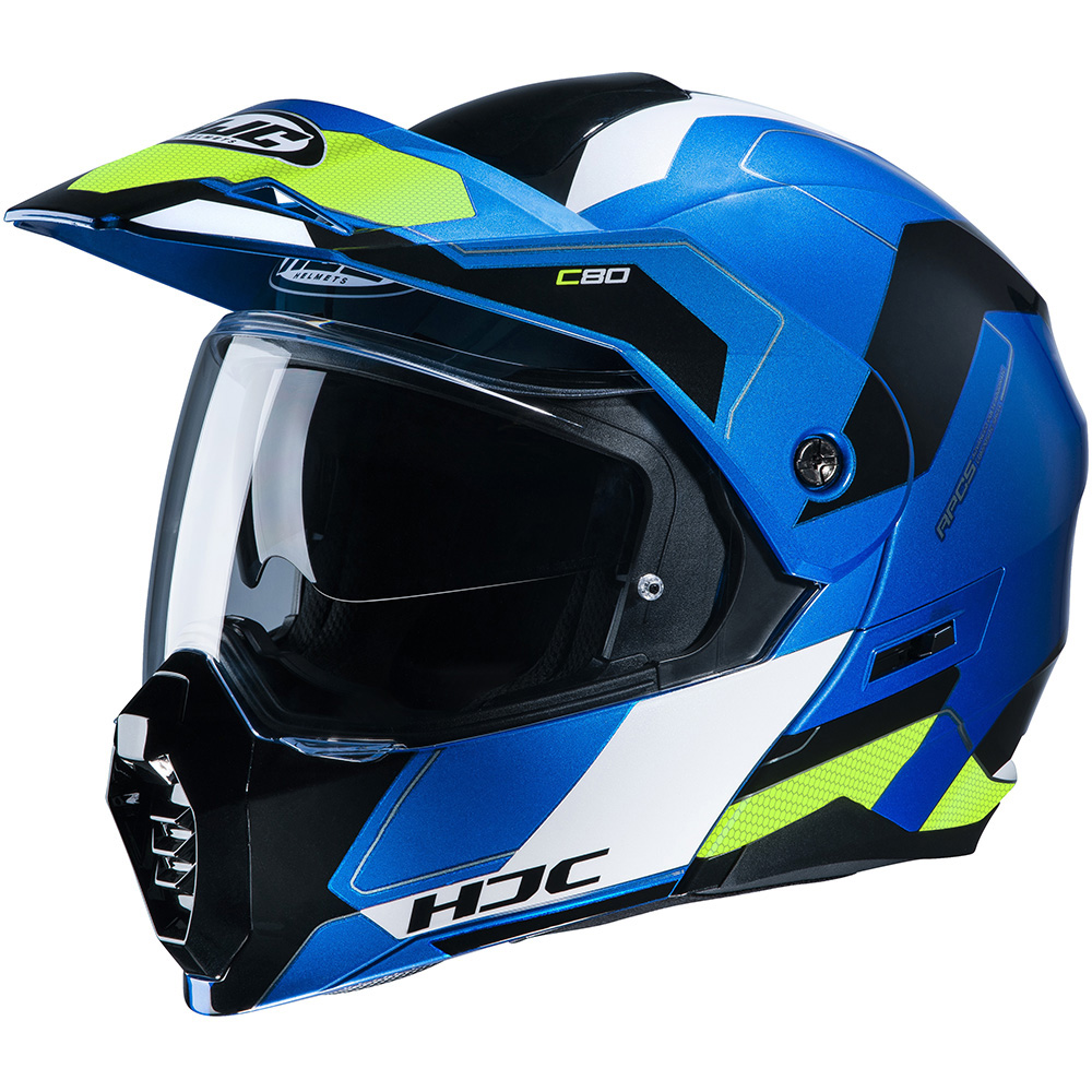 HJC - Casque C80 Rox MC24 / Bleu / Noir / Blanc / Vert