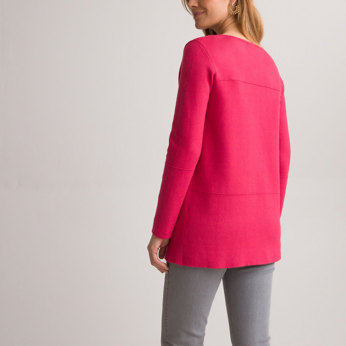 ANNE WEYBURN<br>Cardigã longo em malha Milano