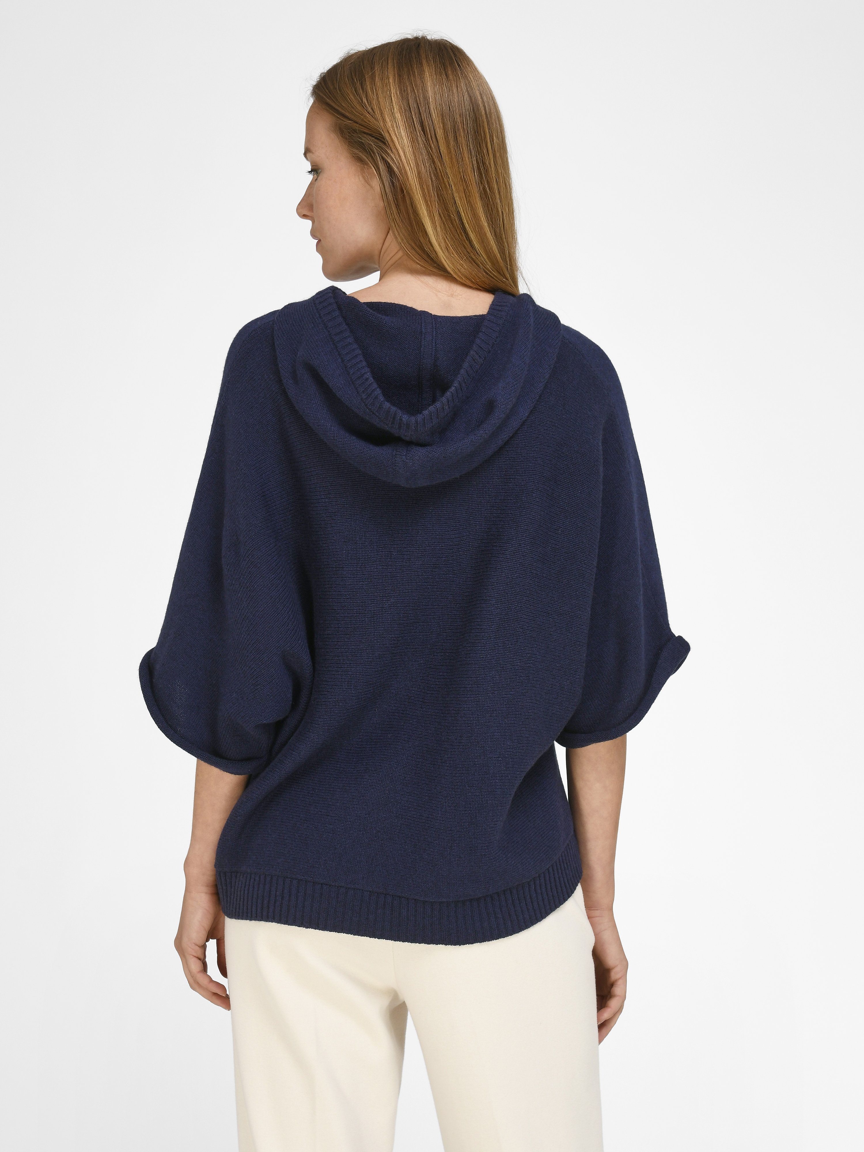 Hoodie-Pullover aus Schurwolle und Kaschmir