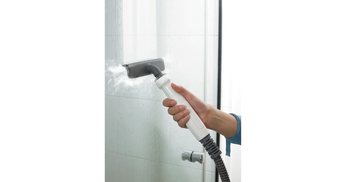 BLACK+DECKERBHSM1610DSM 1600W Steam-mop met SteaMitt, deltavoet en 15 accessoires stoomreiniger  (Wit/blauwgrijs)