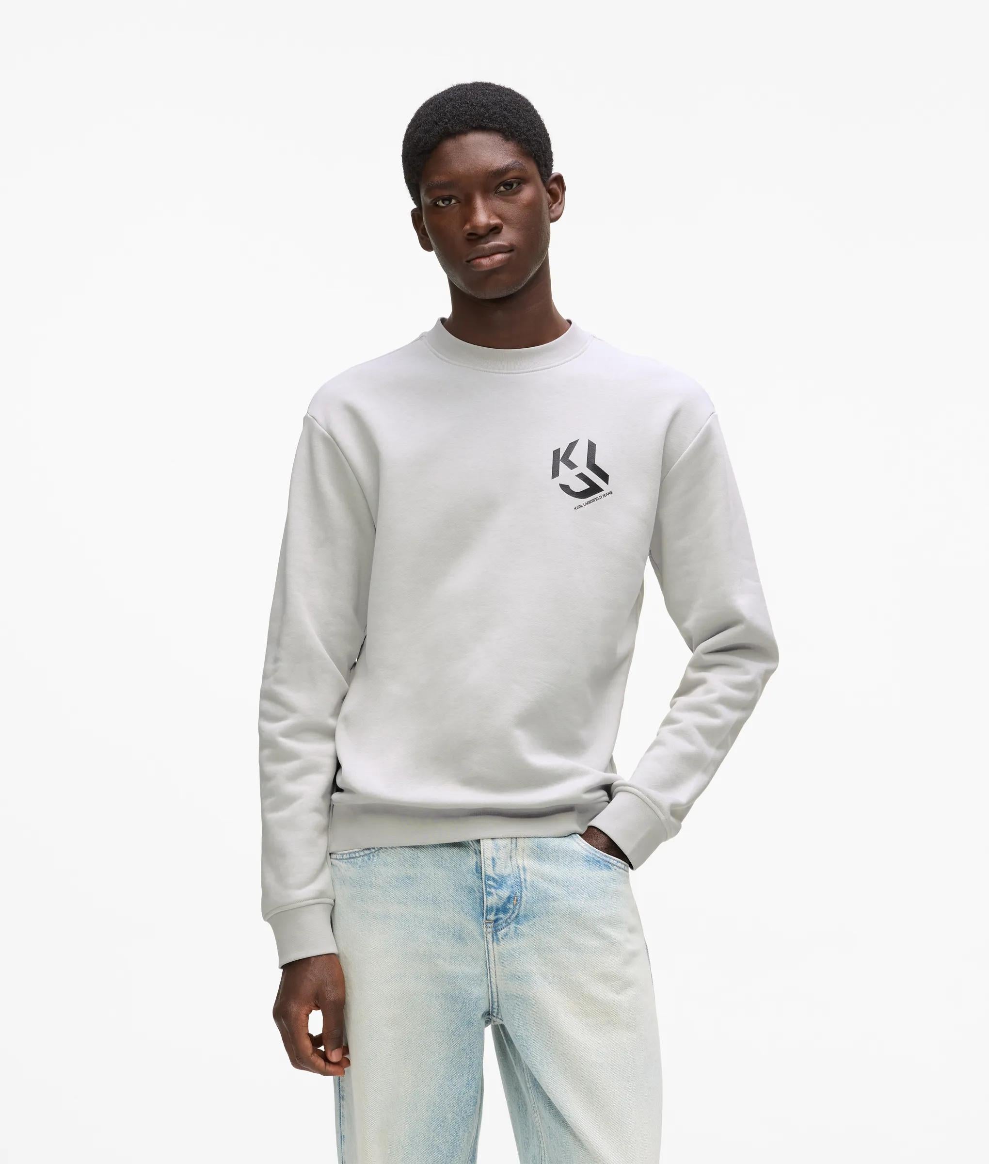 Sweater met monogram-patch