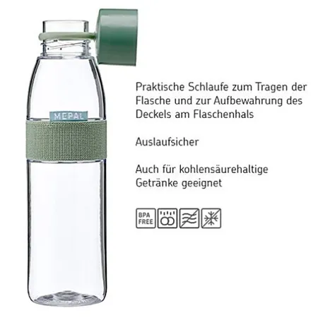 Mepal Trinkflasche Ellipse 700 ml - Nordic black
