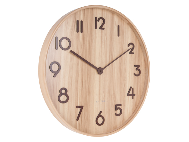 Wall clock Pure large light basswood