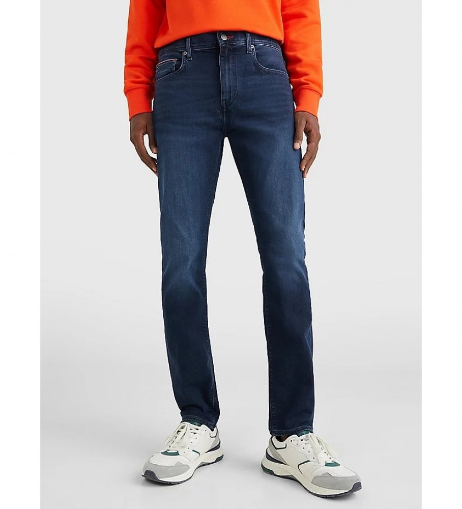 Calça jeans Tommy Hilfiger Slim Bleecker Pstr Iowa azul marinho