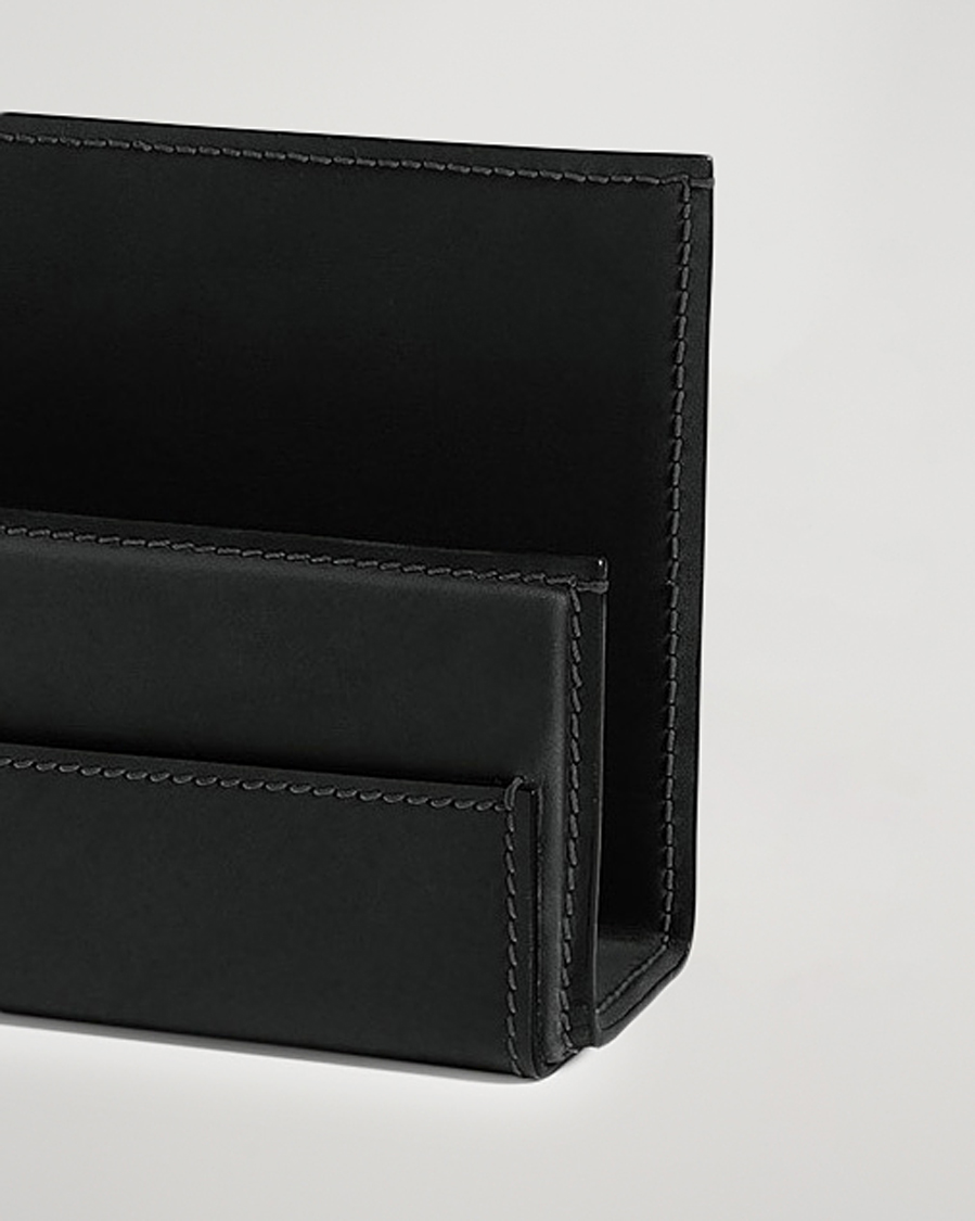 Ralph Lauren Home Brennan Leather Letter Rack Black