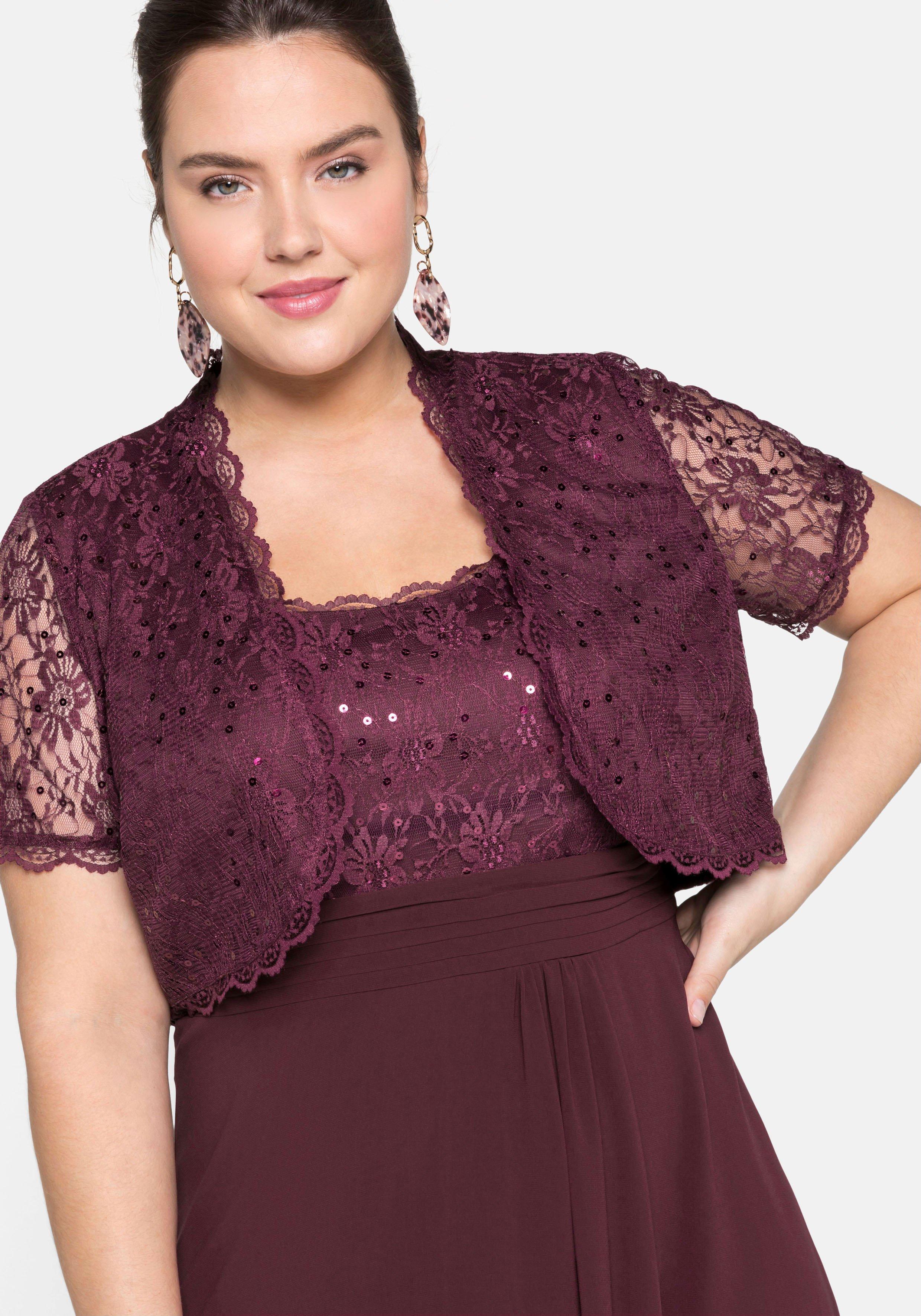 Spitzenbolero mit Pailletten