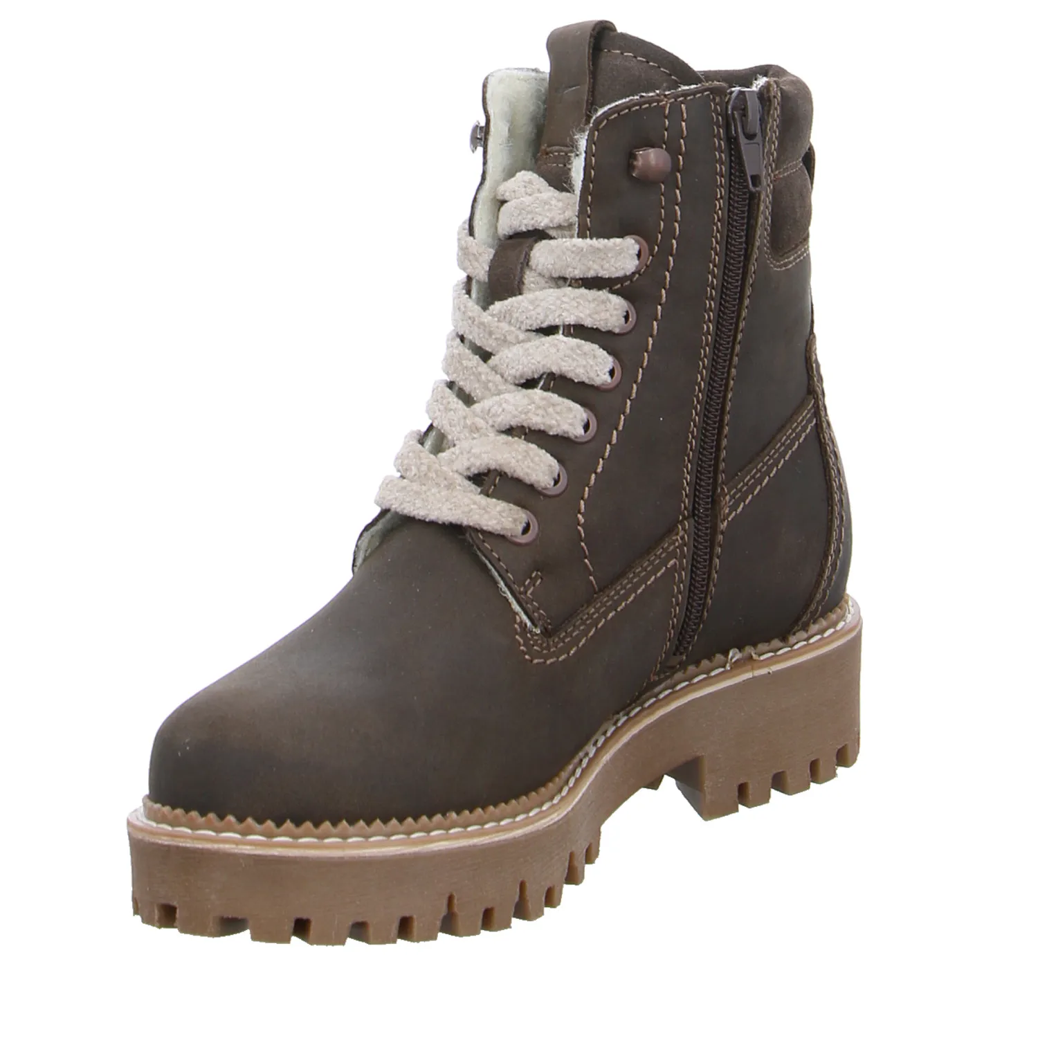 TAMARIS Boot Braun Leder  mit Primaloft